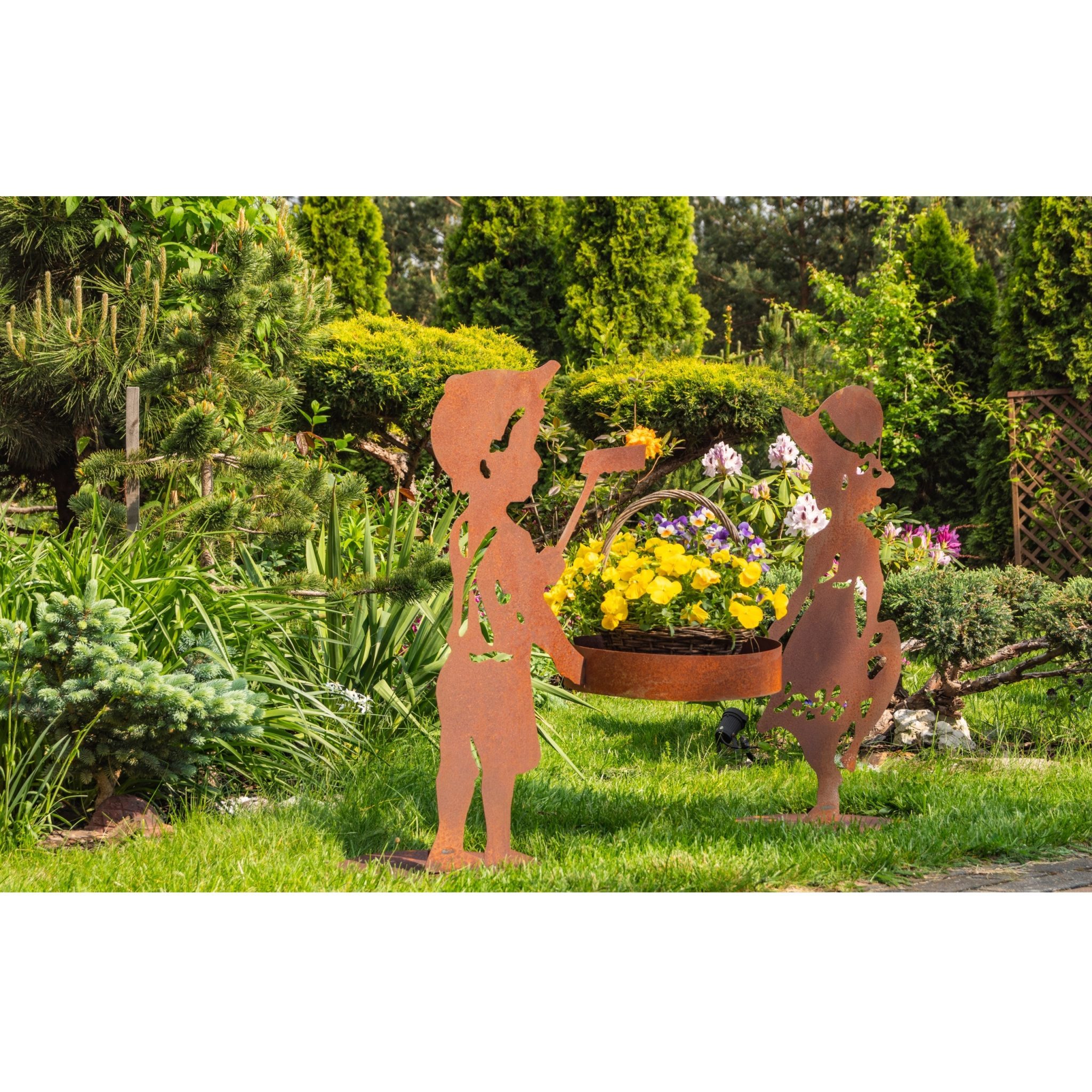 Blomkruka metall Corten Industrial