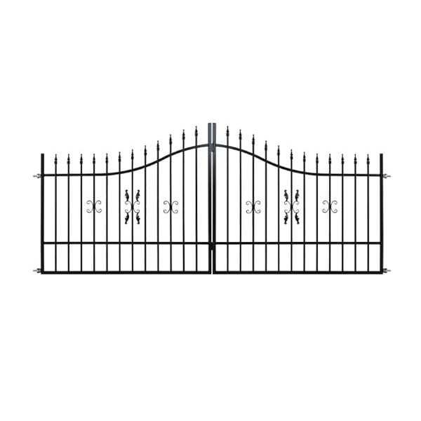 Dubbelgrind HJÄLMAREN 5 m - Klassisk smidesgrind i varmförzinkat stål