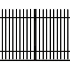 Dubbelgrind Leksand 350 x 150 cm - utan förzinkning, kräver målning - produktbild, svart RAL 9005