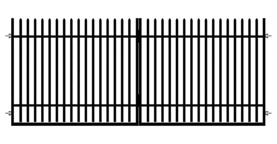 Dubbelgrind Leksand 350 x 150 cm - utan förzinkning, kräver målning Dubbelgrind Leksand 350 x 150 cm - utan förzinkning, kräver målning - produktbild, svart RAL 9005
