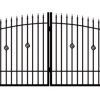 Dubbelgrind Sigtuna 350 x 130-150 cm - produktbild, svart RAL 9005