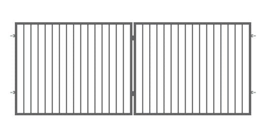 Dubbelgrind Värnamo 350 cm Dubbelgrind Värnamo 350 cm i antracit RAL 7016